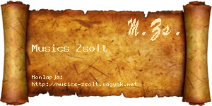 Musics Zsolt névjegykártya